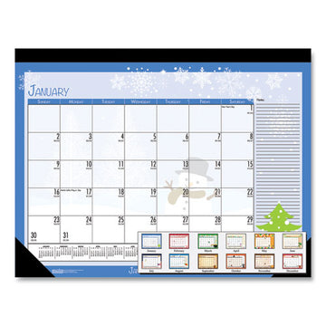 House of Doolittle™ Recycled Desk Pad Calendar, Earthscapes Seasonal Artwork, 22 X 17, Black Binding-corners,12-month (jan To Dec): 2022 freeshipping - TVN Wholesale